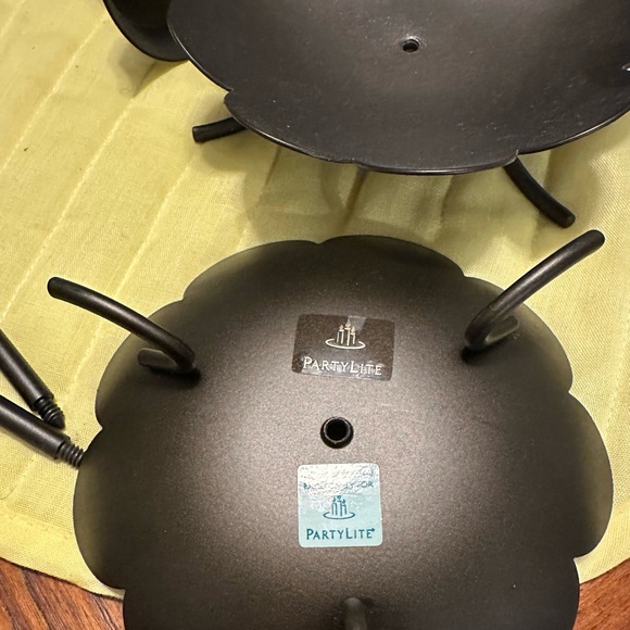 PartyLite set of 2 Creative Capers Black Metal 3-in-1 Candle Holders - Picture 11 of 11